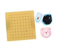 VICASKY 2 Sets Dual Sided Go with Cartoon Bear Chess Bowls Portable Chinese Chess Board for Travel Friendly Educational Game Enhancing Cognitive Skills and Strategic Thinking