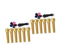 VICASKY 2 Sets Guitar String Pin Bridge Pin Puller for Acoustic Guitar Fixing Nail Practical