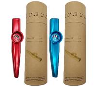 VICASKY 2 Sets Metal Kazoo Instrument with Polished Surface and Easy to Play Features, Gift for Children at Birthday Parties, a Guitar Partner for Piano Keyboard Accompaniment