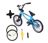 VICASKY 2 Sets Mini Finger Bike Alloy Model for Desktop Easy to Use Finger Cycling Game Fun Collectible for Adults Blue Compact Racing Bicycle for Home and Office Decor