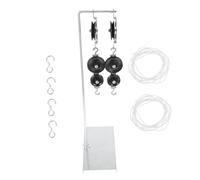 VICASKY 2 Sets Science Pulley Kit with Metal Bracket Single and Double Pulley Blocks for Collaborative Physics Experiments Science Classrooms and Adaptable Teaching Tool