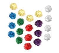 VICASKY 20 Pcs Cat Interactive Ball Kitten Teaser Creative Glitter Sparkle Balls for Indoor Cats Safe Durable Pet Teasing to Boredom and Stimulate Play Random Color