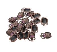 VICASKY 20 Pcs Egyptian Sacred Beetle Pendant Charms for Jewelry Making Purple Amulet Beetle Jewelry Supplies for DIY Necklaces and Bracelets Symbol of Luck and Protection