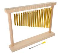 VICASKY 20-tone Copper Wind Chimes Teaching Set Drumstick Brass Percussion Instrument for Music Lessons and Sound Therapy
