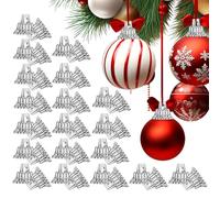 VICASKY 200pcs Christmas Ball Cap Christmas Creative Pendants Fittings Plastic Stand Sphere Decor Caps Hanging Hat Patio Umbrella Replacement Parts Fits Accessories Outdoor Part