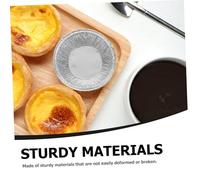 VICASKY 200Pcs Foil Egg Tart Trays Small Baking Cups for Cupcakes Muffins Pies Cheesecakes Aluminum Foil Cases for Home Kitchen Bakery Restaurant Party Use