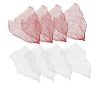 VICASKY 200pcs Nylon Fruit and Vegetable Mesh Bags Reusable Storage Pouches with Drawstring for and Organization Red White for Home and Kitchen Use