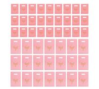 VICASKY 200pcs Pink Thank You Shopping Handle Bags Heavy-duty Merchandise Carrier Pouches with Four-finger Handles for Boutique Party Presents Packaging