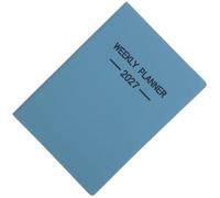 VICASKY 2027 A7 Portable Purse Planner Blue Small Pocket Planner with Detailed Monthly and Weekly Planning, Paper and Pu Material, Prevents Ink Bleeding, Elegant Sl esign for Travel