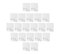 VICASKY 20pcs Adhesive Wall-Mounted Plug Hooks Plastic Multi-Functional Cable Wire Organisers Strong Adhesive for Home and Office Storage