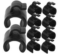 VICASKY 20pcs Black Plastic Mic Stand Phone Holder Cable Clips 25mm Wire Diameter Easy to Install and Dismantle Cable Organizer for Microphone Stand Bracket, for Live Streaming and Travel