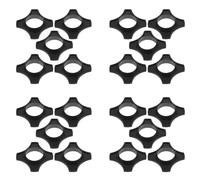VICASKY 20Pcs Black Wireless Microphone Anti-Rolling Rings Plastic Replacement Mic Grip Set for Handheld Mics, Non-Slip Holder Accessories for Ktv Karaoke Stage Speech Use
