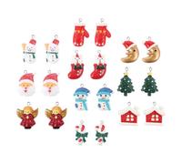 VICASKY 20pcs Christmas Resin Pendant Charms for DIY Jewelry Crafting Gifts