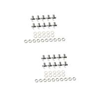 VICASKY 20pcs Chrome Mono Jack Socket Connector for Guitar Jack Plate Nuts and Washers Suitable for Acoustic Electric Bass Guitar Parts Accessories