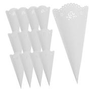 VICASKY 20Pcs Craft Paper Petal Cones for Weddings Parties Hollow Confetti Holders Easy DIY Fold for Classic Vintage Decorations Personalize Your Celebration