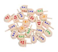VICASKY 20pcs Hanukkah Dreidels - Chanukah Wooden Spinning Tops Decorative Dreidels for Holiday Crafts Religious Traditions and Home Decor Festive Games
