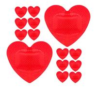 VICASKY 20pcs Heart Shaped Plasters Breathable Waterproof Adhesive Bandages with Dirt Resistant Pe Material Faster Skin Healing, for First Aid Care