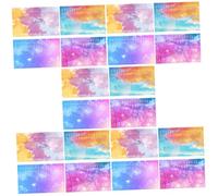 VICASKY 20pcs Kalimba Key Stickers for Beginners Note Decals for Thumb Piano Easy Install Musical Scale Stickers for Learning Kalimba Sky Watercolor