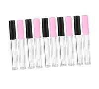 VICASKY 20Pcs Lip Gloss Tubes with Transparent Body and Pink Black Caps Durable Lip Subpackaging Bottles Dye Liquid Travel Friendly Cosmetic Containers