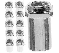 VICASKY 20pcs M5 Tom Lug Drum Swivel Nuts 5mm Inner Diameter Silver Floor Drum Spare Parts Replacement for Snare and Accessories