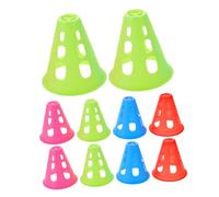 VICASKY 20pcs Mini Windproof Training Cones for Outdoor Sports High Visibility Practice Cones for Roller Skating Skill Development Lightweight and Portable Sports Training Equipment