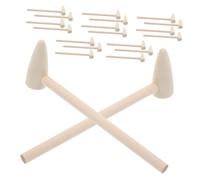 VICASKY 20Pcs Mini Wooden Hammers for Educational Hammering for Creative DIY Pounding Tools for Fine Motor Skills and Group Play Natural Wood Design