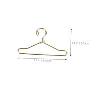 VICASKY 20pcs Miniature Metal Doll Clothes Hangers Small Simulated Tiny Garment Rack for Dollhouse Accessories Portable Space Saving Organizer for Doll Outfits