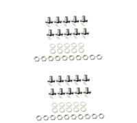 VICASKY 20pcs Mono Jack Socket Connector Guitar Jack Plug Socket Female Panel Mount Nuts and Washers for Acoustic Electric Bass Guitar Parts Accessories Chrome