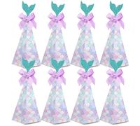 VICASKY 20pcs Paper Candy Containers Cartoon Mermaid Shape Wedding Candy Boxes Easy to Carry Lightweight Packaging Case for Party Favors
