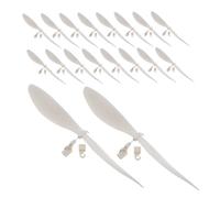 VICASKY 20pcs Plastic Propeller Blades for Model Aircraft Accessories Rubber Band Powered Helicopter Propeller Replacement Flight-enhancing Blades for DIY Projects and Craft Stick Mounting