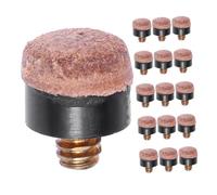 VICASKY 20pcs PU Pool Cue Tips Replacement for Snooker Billiard Cues High Density PU Tips Easy Installation Fits Standard Sticks for Bar and Home Use
