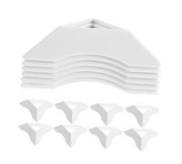 VICASKY 20Pcs Puzzle Cube Holder Triangle Cube Tripod Collection Stand White Plastic Sturdy Base Wear Resistance Beautiful Landscape Design for Desktop Countertop Display