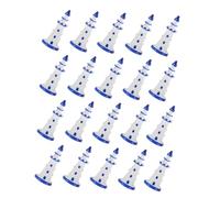 VICASKY 20pcs Resin Lighthouse Models Nautical Mini Landscape Decoration for Bookshelf and Desk Accessories Mediterranean Style Desktop Ornament
