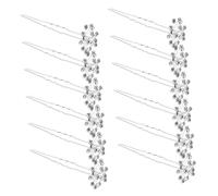 VICASKY 20pcs Rhinestone Bridal Hairpins U Shaped Hair Forks with Breath Design for Elegant Wedding Updos Lightweight Embellished Hair Accessories for Women and Brides