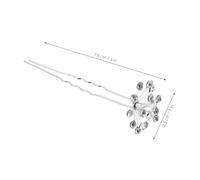 VICASKY 20pcs Rhinestone U Shaped Hairpins for Bridal Updos Lightweight Breath Design Hair Forks Secure Fit Hair Accessories for Wedding Parties and Elegant Chinese Costume Hairstyles