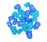 VICASKY 20pcs Silicone Guitar Finger Guards Finger Tips Covers Thumb Pick Protectors for Guitar and Guzheng Players, Acoustic Instrument Protection Caps in Navy Blue and Sky Blue,