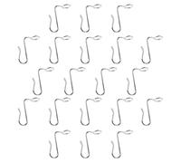 VICASKY 20pcs Silver Metal Hanger Connector Hooks for Heavy Coats, Wardrobe | Stainless Steel Mini Stacking Clips, Tool-free Setup, Boutique Display, Retail Use, Compact Design