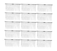 VICASKY 20pcs Silver Wedding Veil Combs Tooth Metal Twist Design Curved French Hair Side Pins for Women Bridal DIY Hair Accessories Compatible