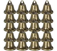 VICASKY 20pcs Small Craft Bells for Decoration Antique Hanging Bell Pendants for Christmas Tree Wall Window and Wreath Compact and Easy to Thread for Festive Celebrations