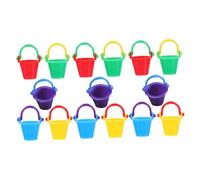 VICASKY 20Pcs Tiny Water Pails for Dollhouse Decor Sandbox Scenes and Creative Play Accessories Multiple Colors