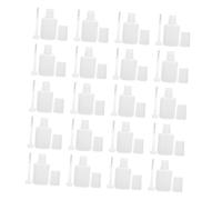 VICASKY 20pcs Transparent Nail Art Bottles with Brush Empty Nail Polish Dispensers for Female Manicure Supply Portable Refillable Containers for Travel and Outdoor Use