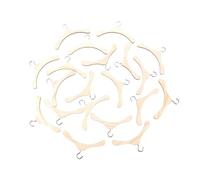 VICASKY 20pcs Wooden Doll Clothes Hangers Practical Dollhouse Accessories for Organizing Bjd Dolls Clothes
