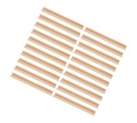 VICASKY 20pcs Wooden Letter Base Stands for Home and Weddings, Versatile Game Organizer Minimalist Design, Sturdy Beige Wood Material, for DIY Crafts and Display