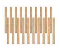 VICASKY 20pcs Wooden Ruler Double-sided Scale Measuring Ruler, Wood/bamboo, for School and Home, Students and Artists