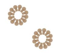 VICASKY 24 Pcs Dollhouse Accessories Dolls House Mini Dollhouse Handles Miniatures Mini Doll House Furniture Khaki Wooden