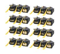 VICASKY 24 Pcs Graduation Candy Packing Boxes with Stickers Creative Chocolate Wrapping Boxes for Celebrations for Storing Nougat Biscuits More Black Design