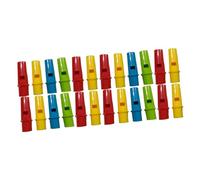VICASKY 24pcs Boys and Girls Music Toys Diy Pan Flutes Flute Whistles Safe Toys Vibrant Colors for Boy Girl Random Color