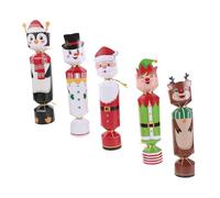 VICASKY 24pcs Christmas Candy Treat Boxes with Cartoon Cracker Pulls Foldable Paper Candy Boxes for Party Favors Cookie Bakery Packaging and Holiday Celebrations