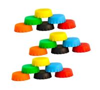 VICASKY 24pcs Colorful Silicone Reptile Feeding Bowls with Shallow Design and Heat Resistant Pet Food Cups for Lizards Turtles Bearded Dragons Snakes Amphibians