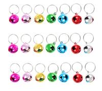 VICASKY 24Pcs Decorative Cat Dog Bells Metal Jingle Bells for Pet Collars Stylish Pet Accessory for Holiday Decor and Everyday Use